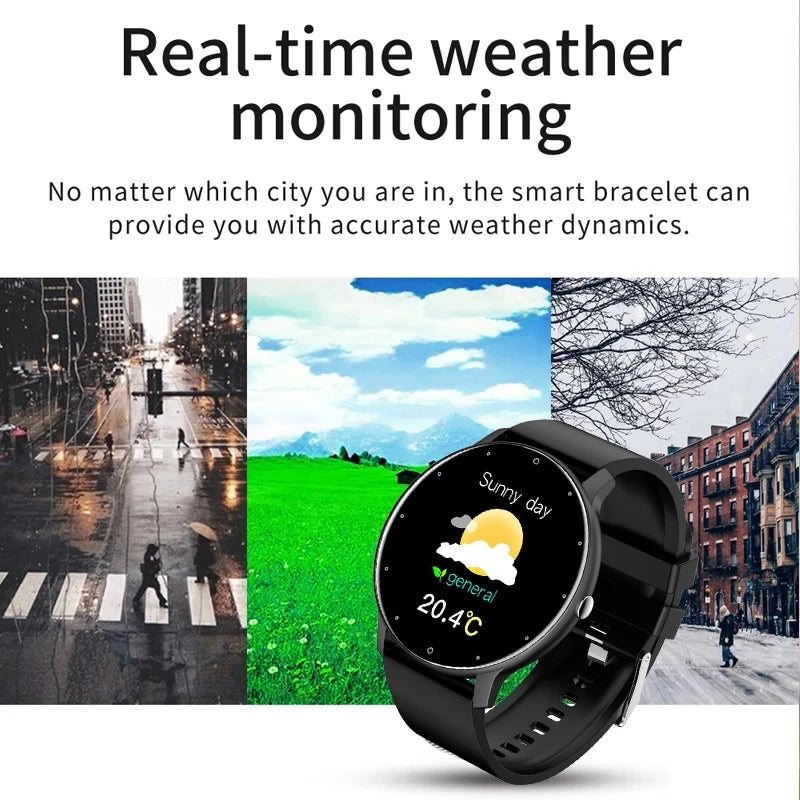 LIGE - Relógio SmartWatch Fitness, Monitor de Frequência Cardíaca, Impermeável, Xiaomi, Android, IOS, Esporte, 2024