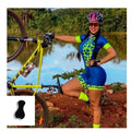 MACAQUINHO FEMININO – Macaquinho feminino respirável com manga curta ciclismo jersey, personalizado pro triathlon, senhoras gel pad, bicicleta macacão conjuntos, novo