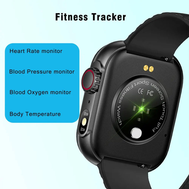 SENBONO - Relógio SmartWatch com lanterna LED, 100 + modos esportivos,  rastreador de fitness, temperatura corporal, tela 2.01 "tela