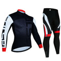 FUALRNY CONJUNTO INVERNO – Conjunto de agasalhos de manga comprida, Camiseta de ciclismo masculinas e feminino, camisa de mangas compridas, roupa de bicicleta, calça respirável, roupa de bicicleta MTB, primavera e outono, pro, jaqueta, bib