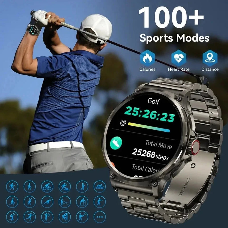 BOALZETD - Relógio SmartWatch 1.85 polegadas Ultra HD, GPS,  faixa Bluetooth chamada, 710 Mah grande bateria, esportes, fitness, para Huawei Xiaomi