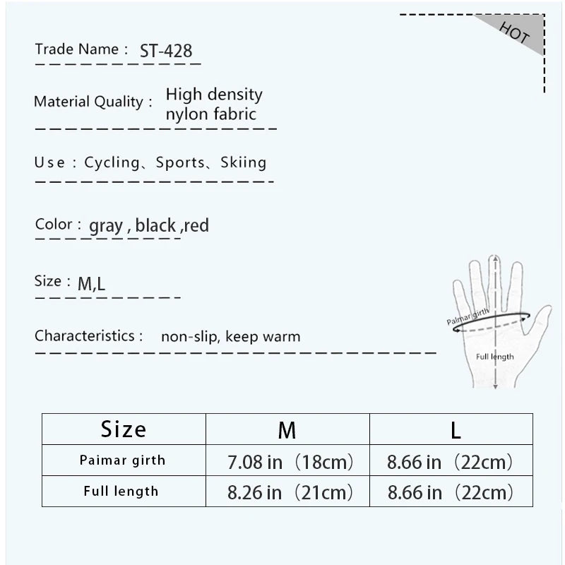 HUWAI ST-428 - Luvas impermeáveis e quentes de ciclismo, motocicleta, Pele amigável, Tela sensível ao toque, Adequado para equitação ao ar livre e esqui, Inverno