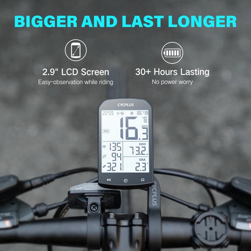 CYCPLUS M1 - Ciclocomputador GPS computador de bicicleta velocímetro ciclismo Bluetooth 5.0 ANT + medidor velocidade para Garmin Zwift acessórios da bicicleta