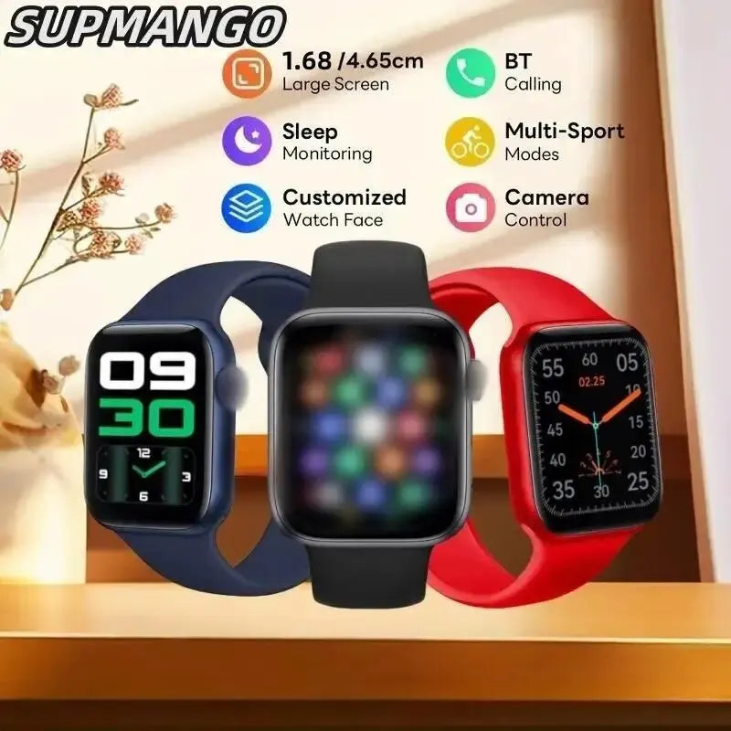 SUPMANGO T168 -  Relógio SmartWatch com Chamada Sem Fio, Fazer Resposta Chamada Full Touch Esporte Fitness SmartWatch