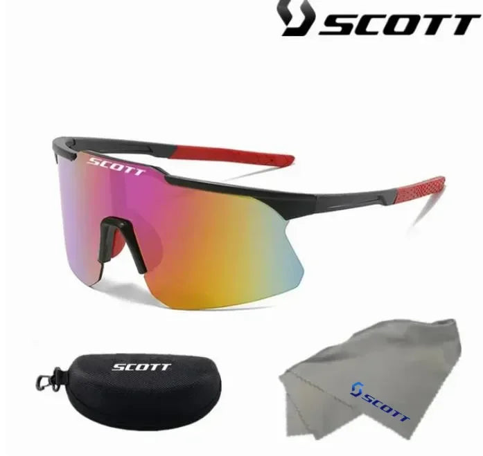 SCOTT - Novos esportes ao ar livre masculinos e femininos, UV400, ciclismo, direção, óculos de sol de viagem podem ser equipados com caixa de pano de óculos