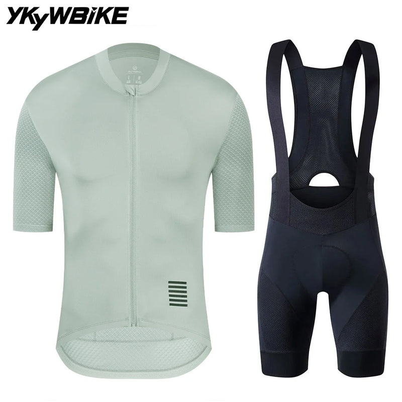 CONJUNTO YKYWBIKE Conjunto Reflexivo de camisa/camiseta manga curta de ciclismo e calção/bermuda/BIB, Ciclismo Jersey Set, MTB Clássico, Bib Shorts Kit, estrada, MTB, vestuário de bicicleta