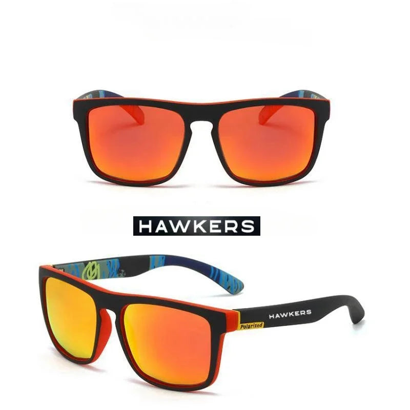 HAWKERS - Óculos polarizado masculino, feminino, unissex, UV400 óculos de proteção, óculos de sol ao ar livre, caça, pesca, ciclismo, condução