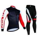 FUALRNY CONJUNTO INVERNO – Conjunto de agasalhos de manga comprida, Camiseta de ciclismo masculinas e feminino, camisa de mangas compridas, roupa de bicicleta, calça respirável, roupa de bicicleta MTB, primavera e outono, pro, jaqueta, bib