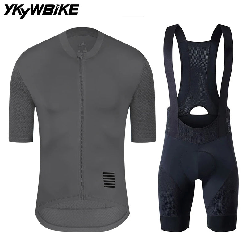 CONJUNTO YKYWBIKE Conjunto Reflexivo de camisa/camiseta manga curta de ciclismo e calção/bermuda/BIB, Ciclismo Jersey Set, MTB Clássico, Bib Shorts Kit, estrada, MTB, vestuário de bicicleta